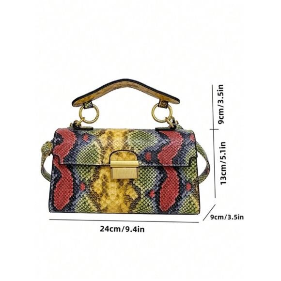 PU Leather High-End Texture, Light Luxury, Snake Print Niche Design, Versatile - Picture 7 of 7
